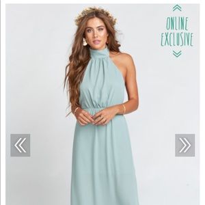 Collette collar silver sage dress.